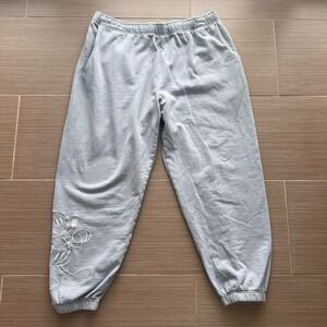 Disney Mickey Mouse Jogger Sweatpants Adult XL Light Blue Embroidered